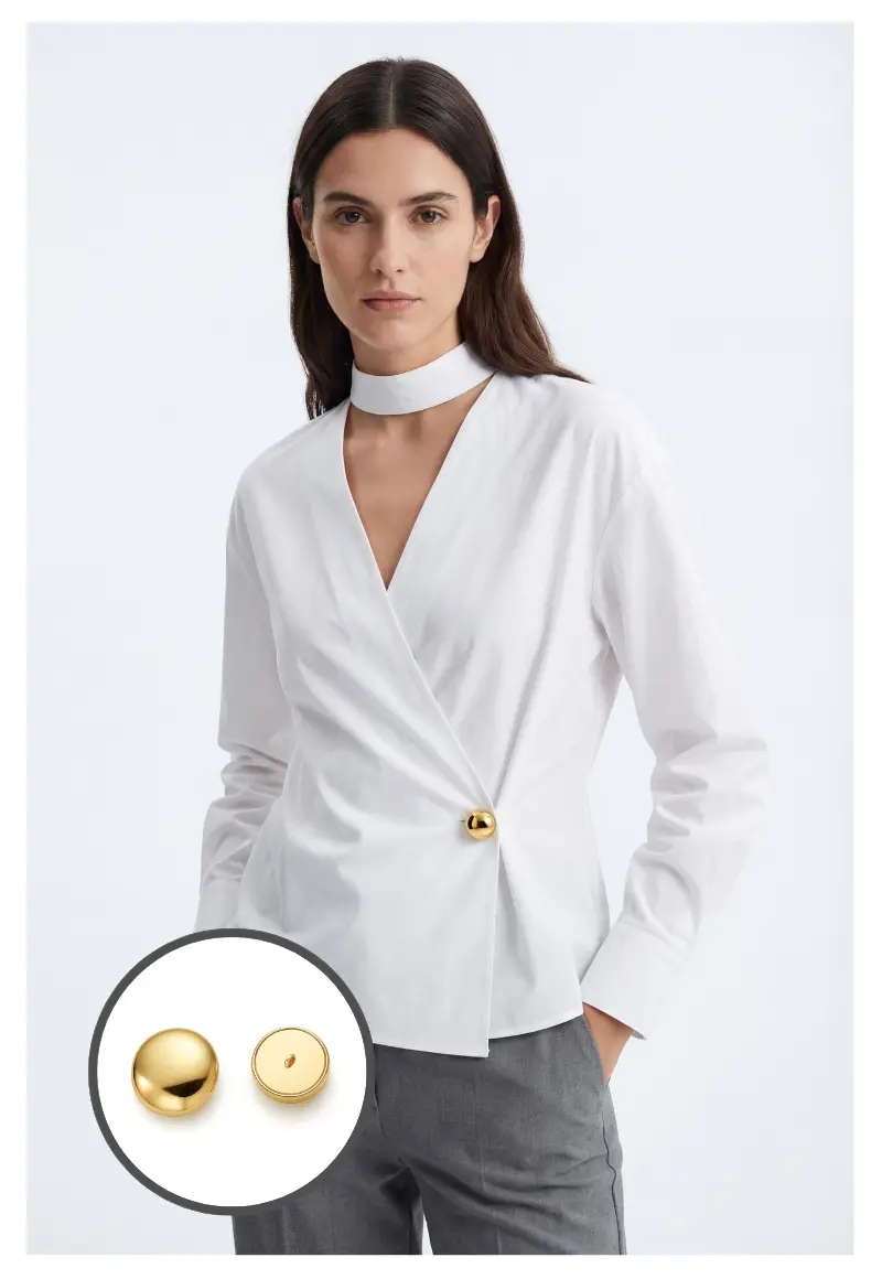 Gold Dome Shank Button