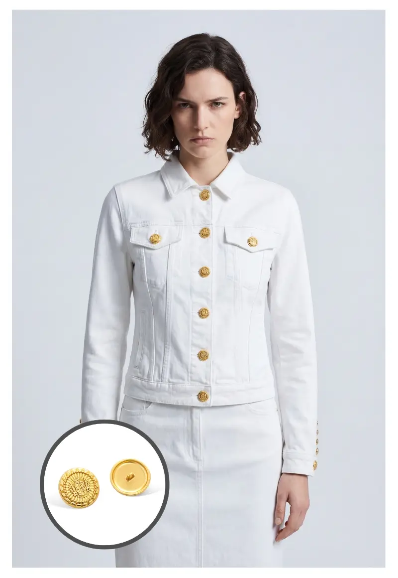 Gold Embossed Shank Buttons