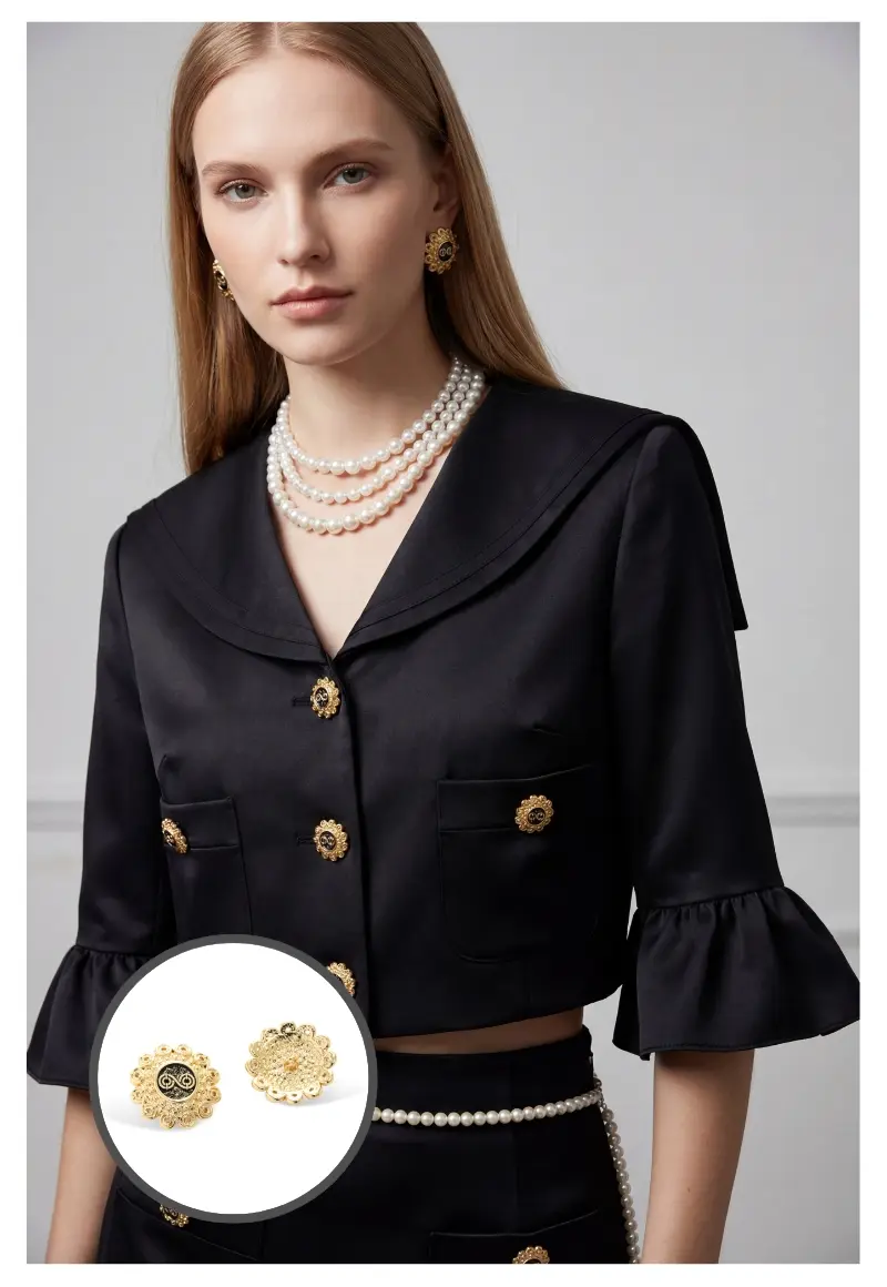 Ornate Gold Shank Buttons