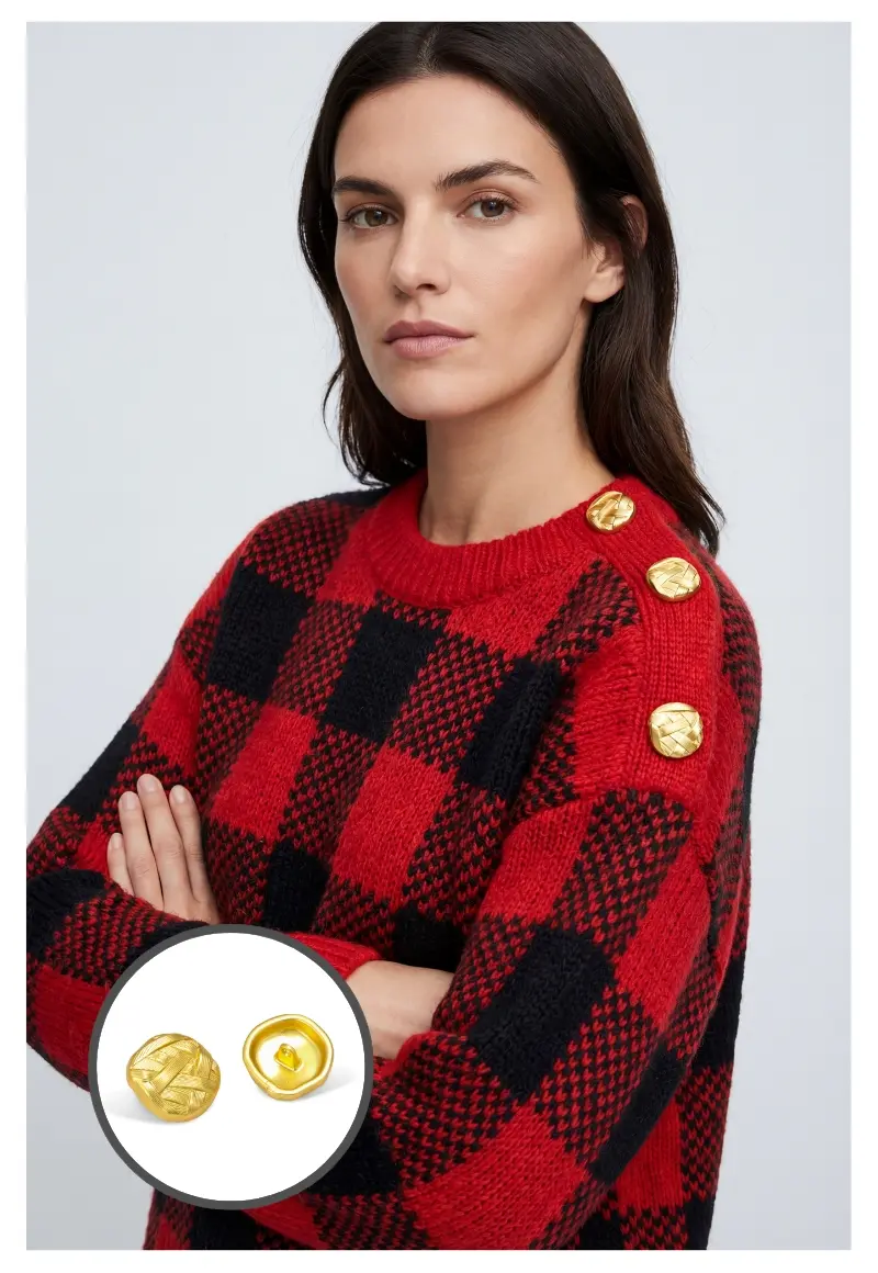 Textured Gold Shank Buttons