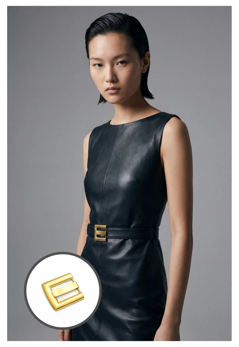 Classic Square Metal Belt Buckle