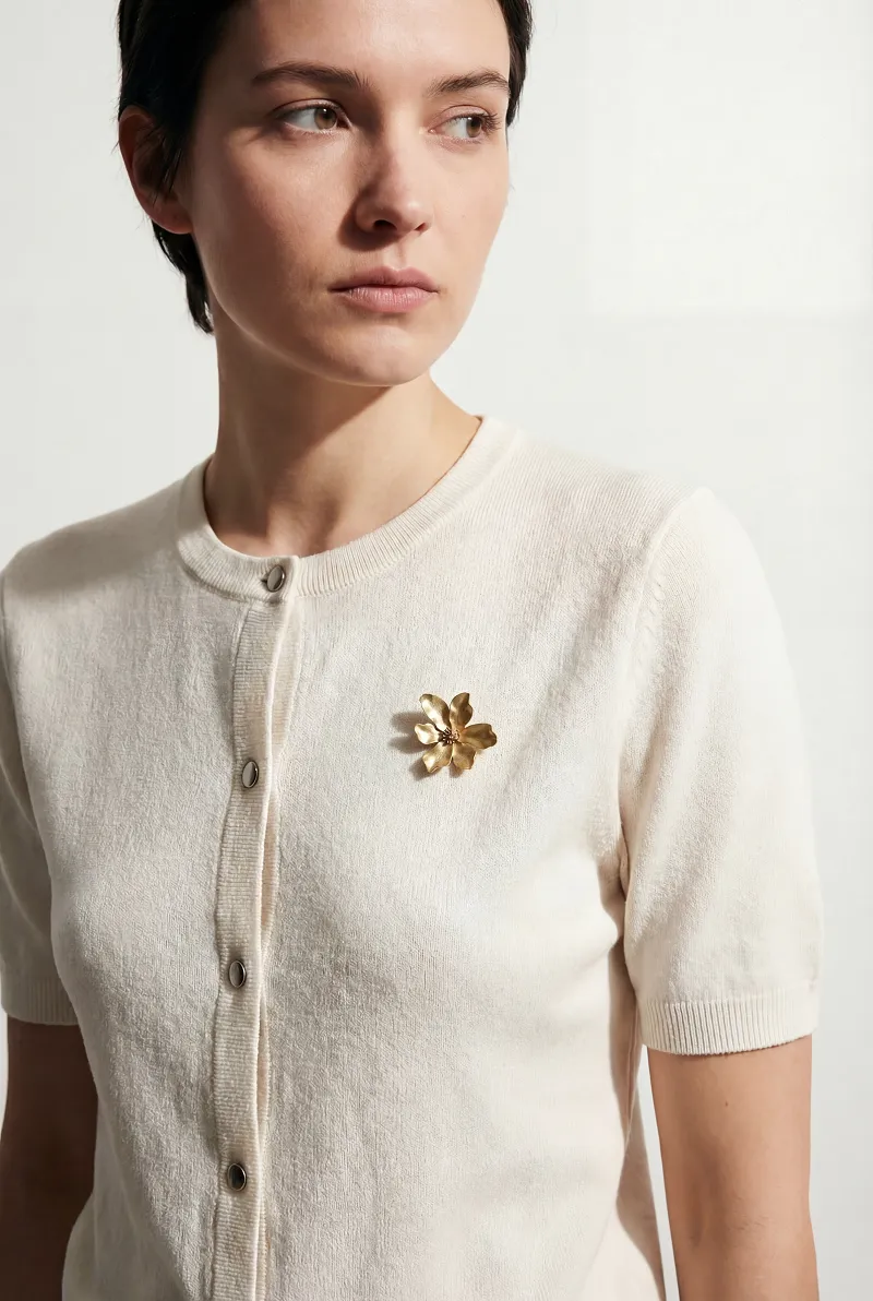 Custom brooch on garment