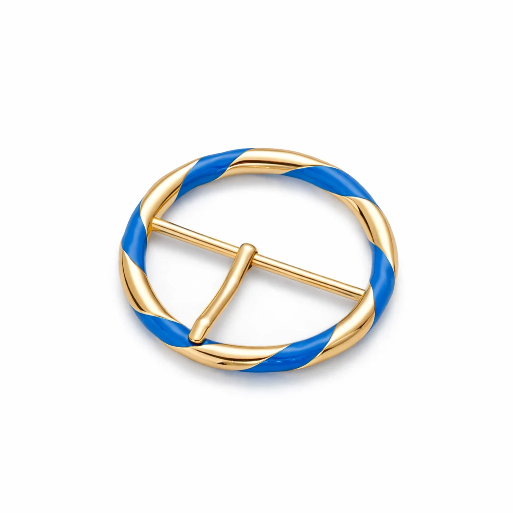 Enamel Twisted Oval Buckle