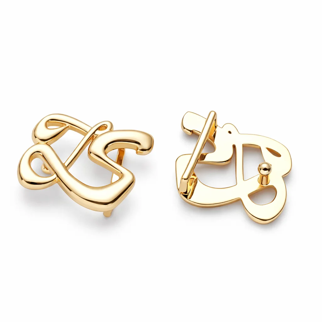 Gold Abstract Monogram Buckle
