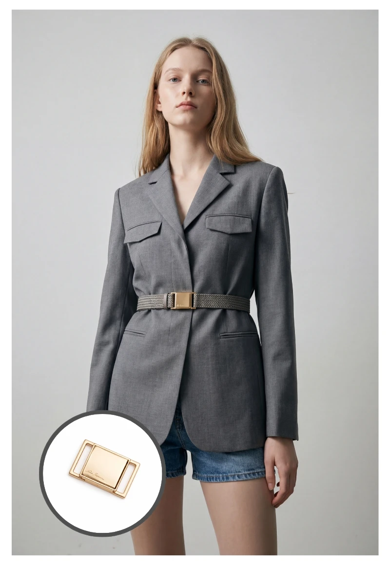 Gold Rectangular Belt Buckle