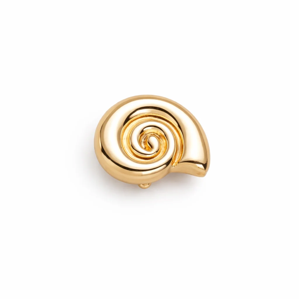 Gold Spiral Shell Buckle