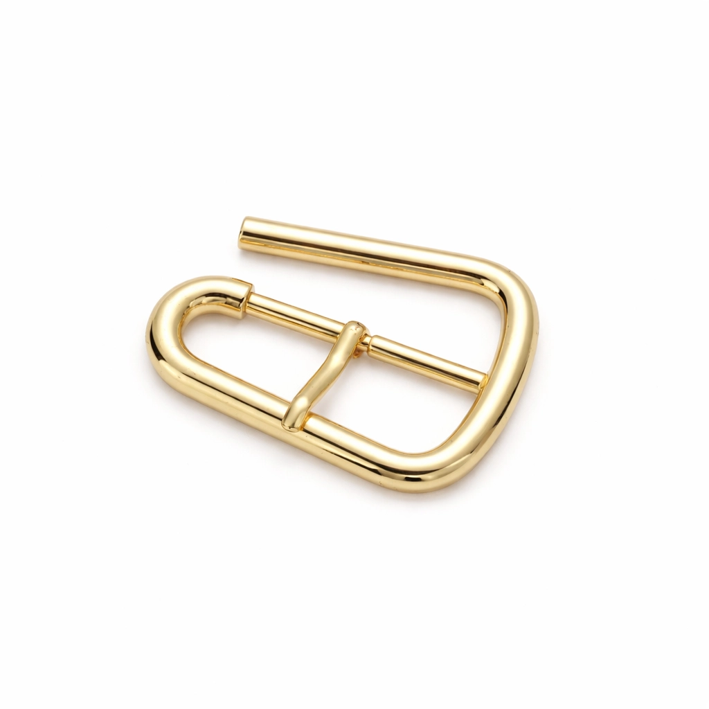 Minimal Gold D Shape Belt Buckle
