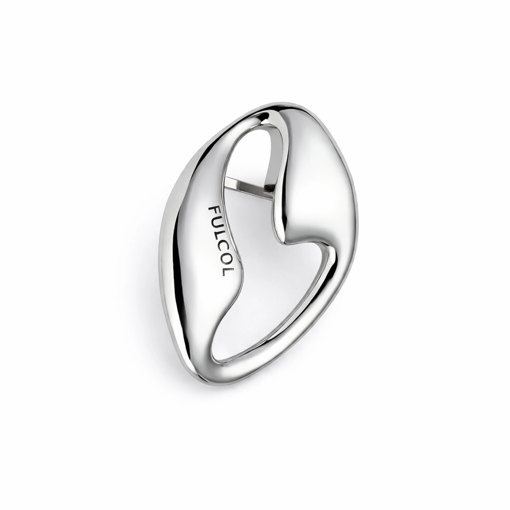 Polished Silver Organic Shape Buckle